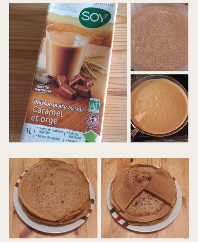 Crêpes caramel,soja & orge