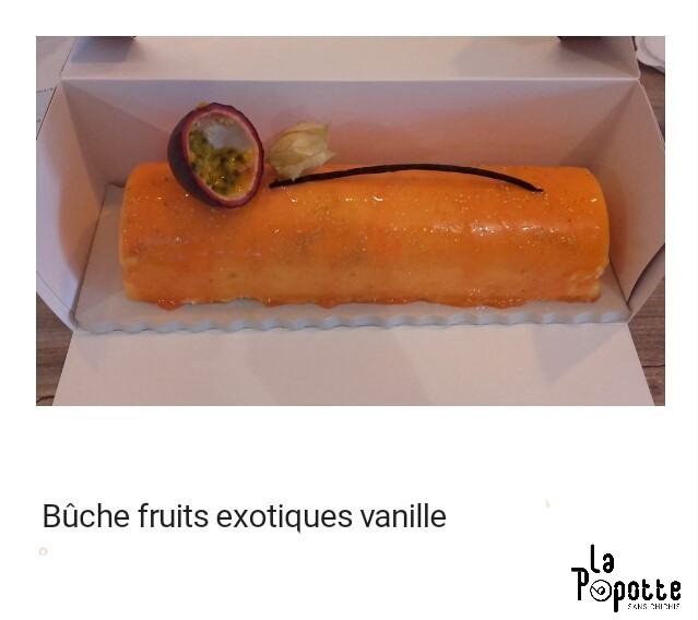 Bûche fruits exotiques vanille