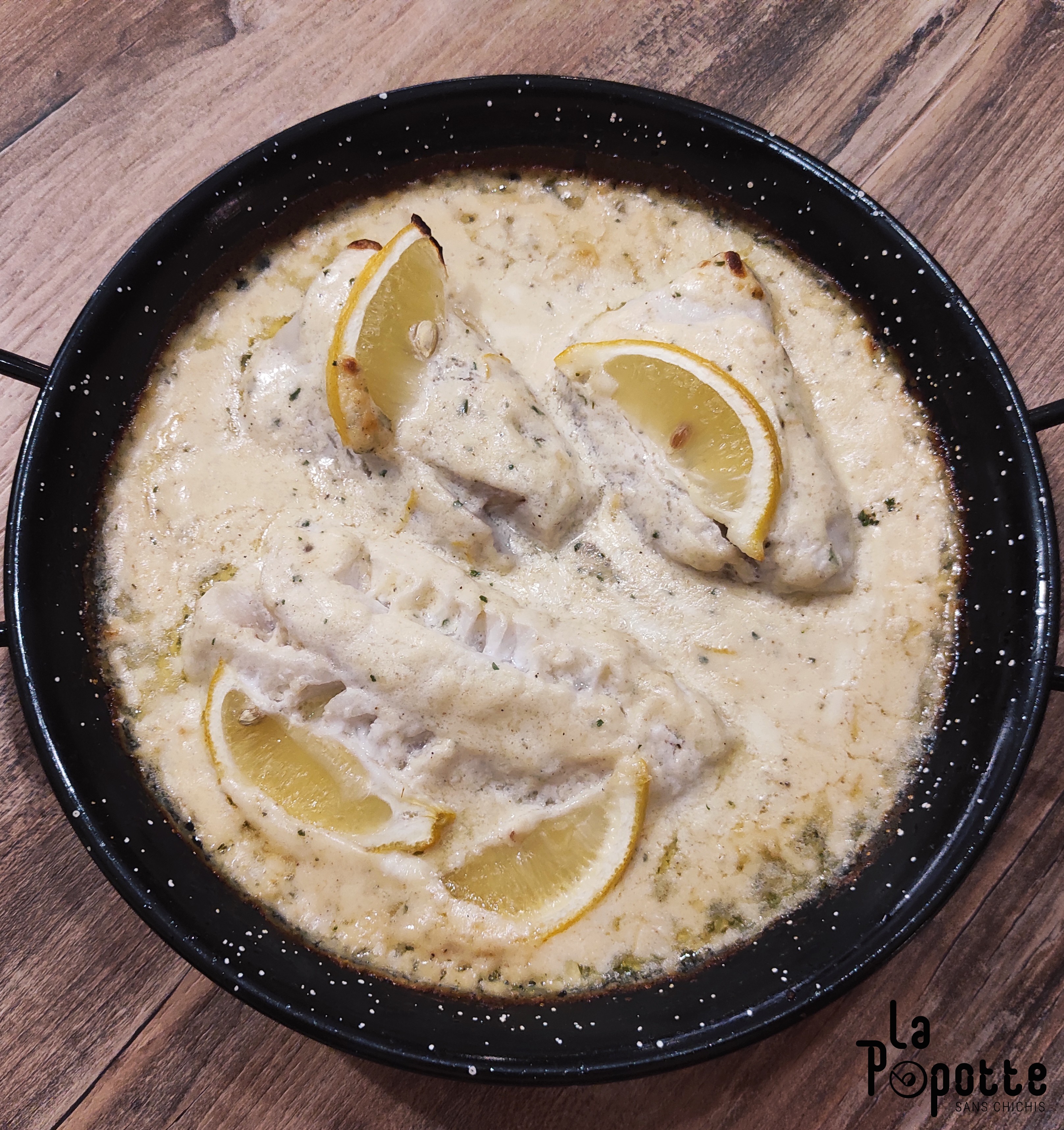 Cabillaud sauce parmesan citron