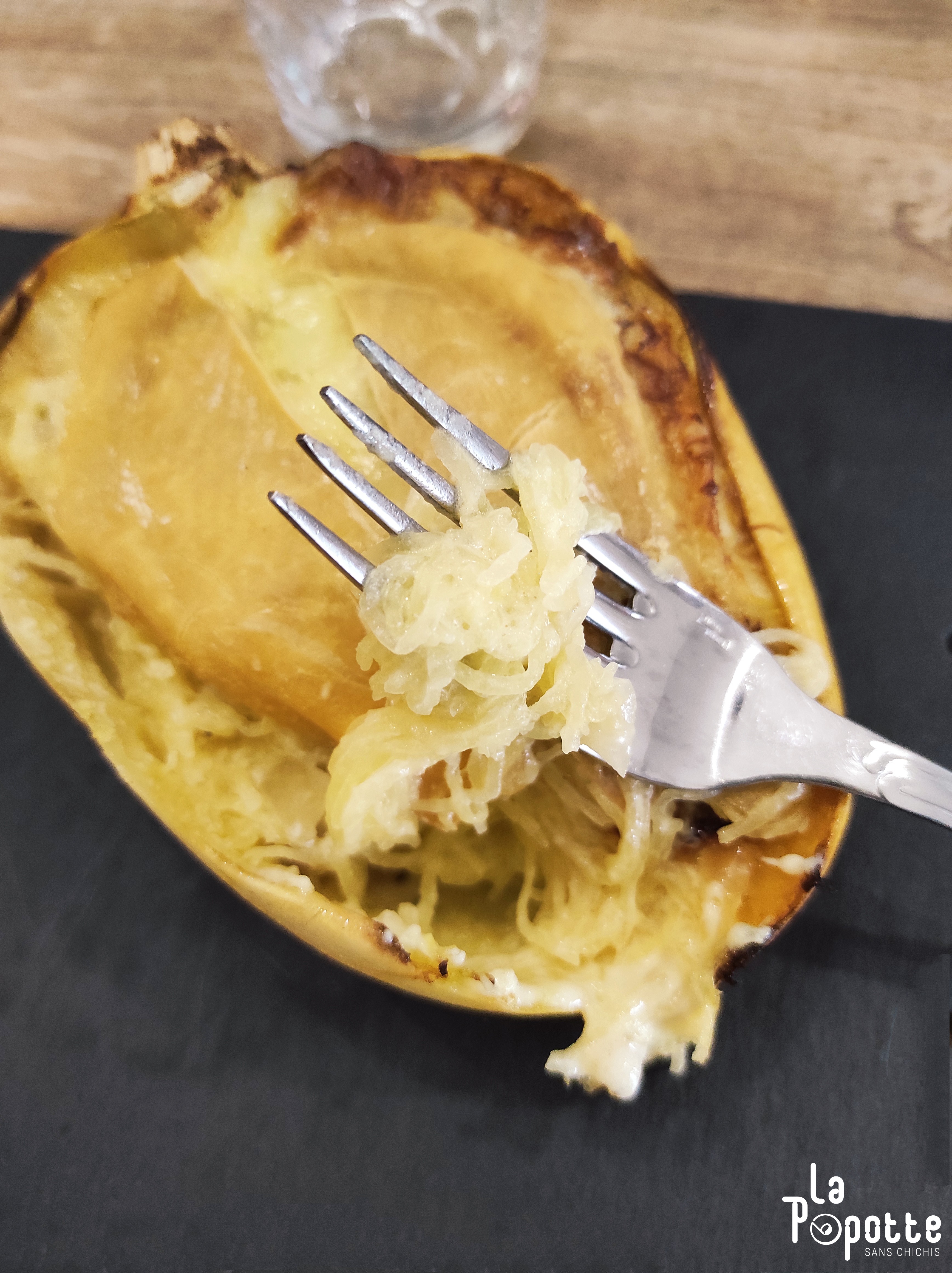Courge spaghetti façon tartiflette 2
