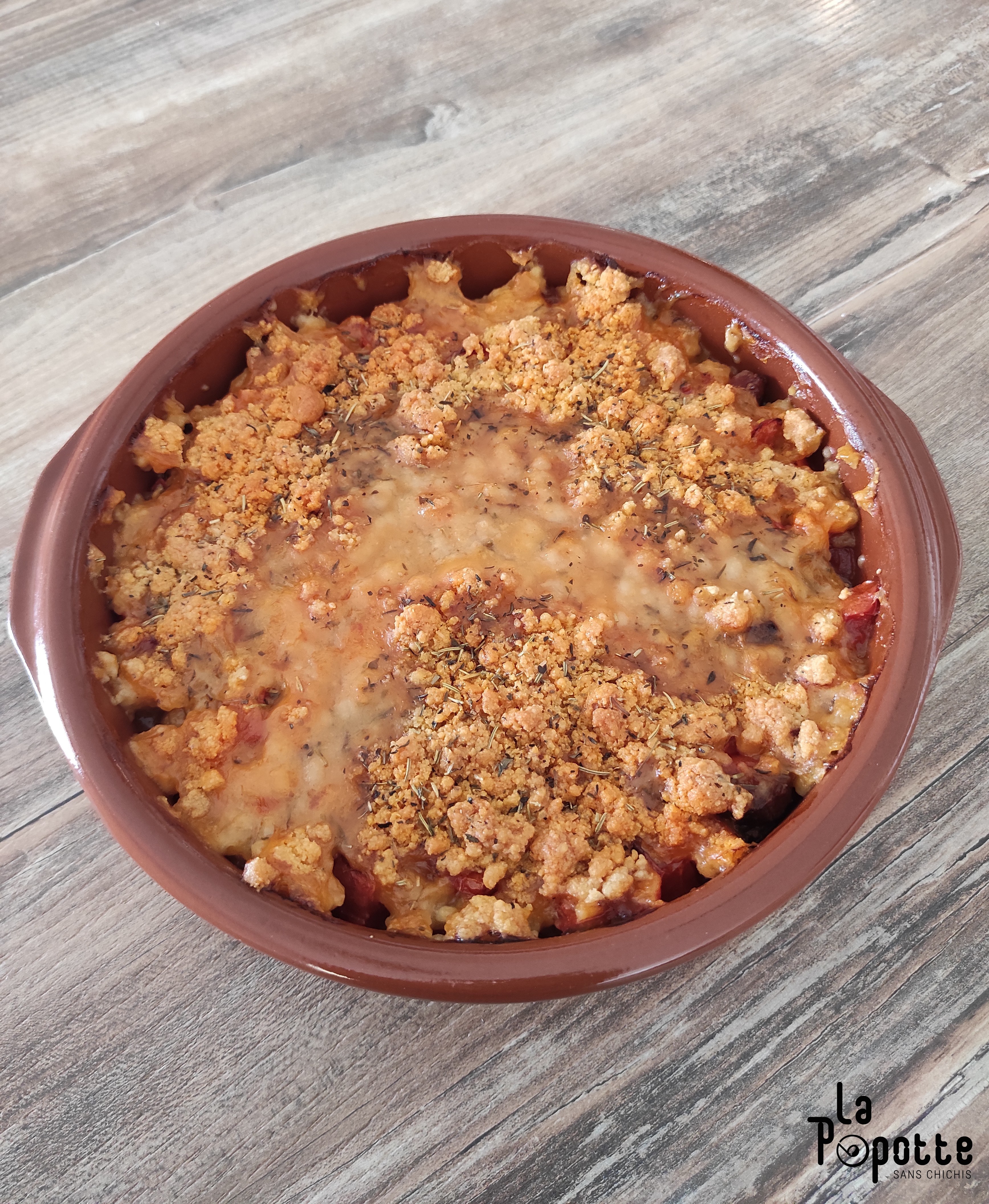 Crumble tomate chorizo