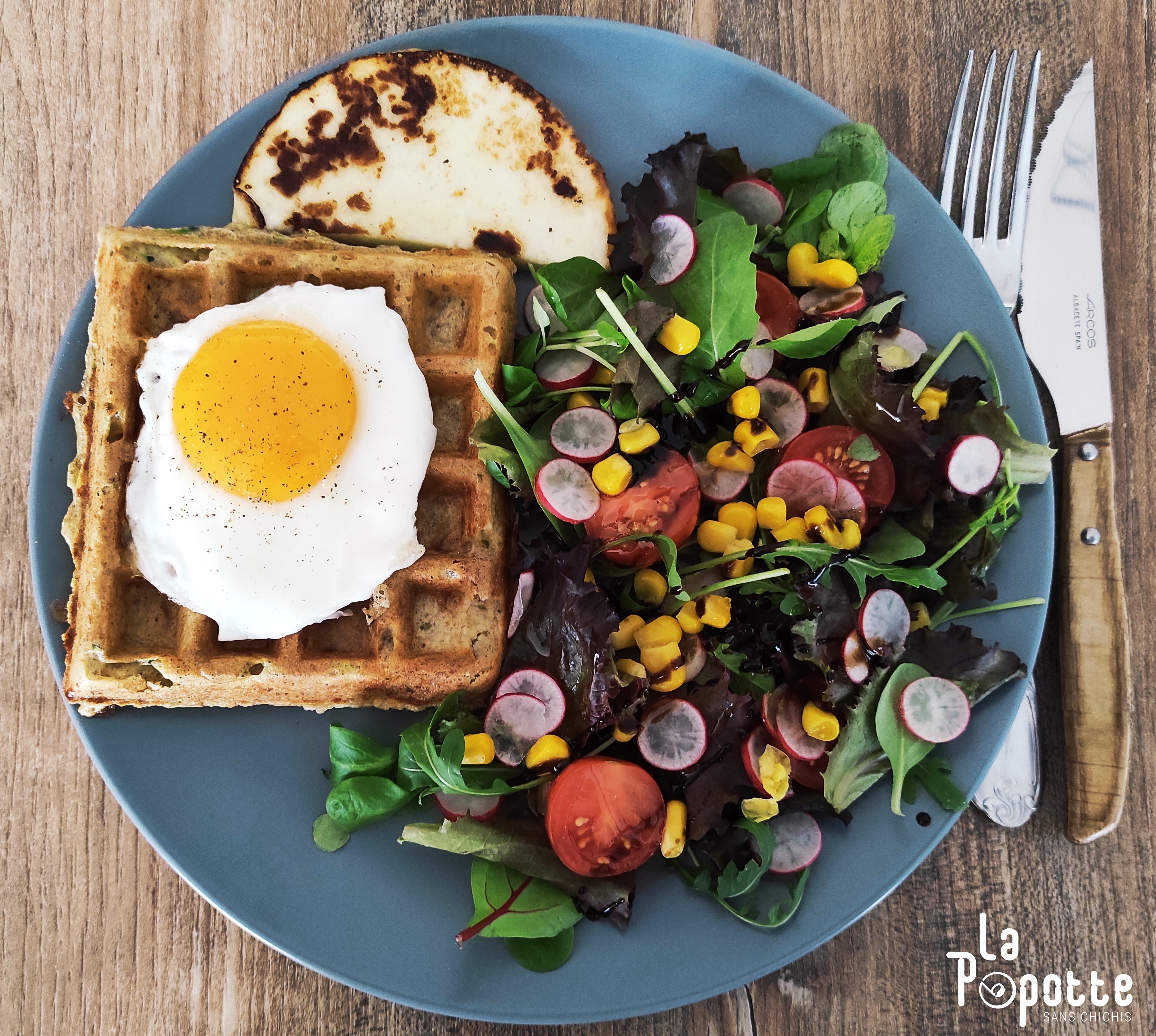 Gaufre courgette comté