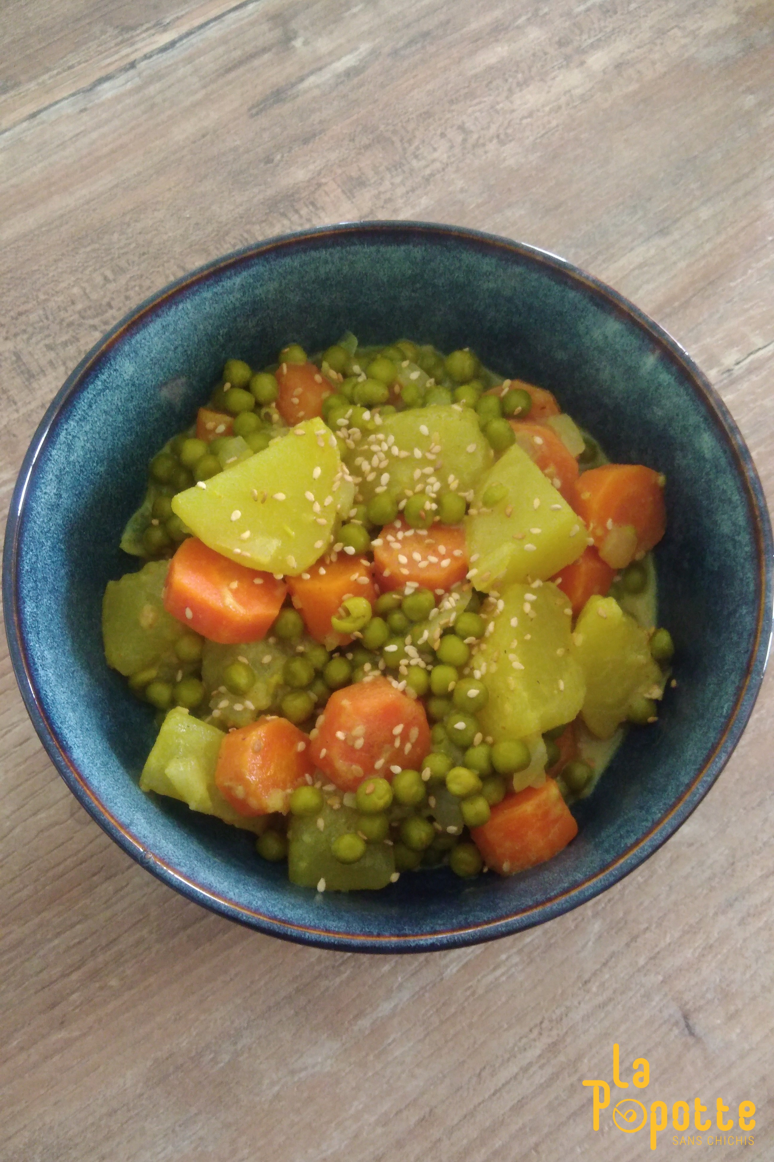 Jardinière de légumes au lait de coco et curry