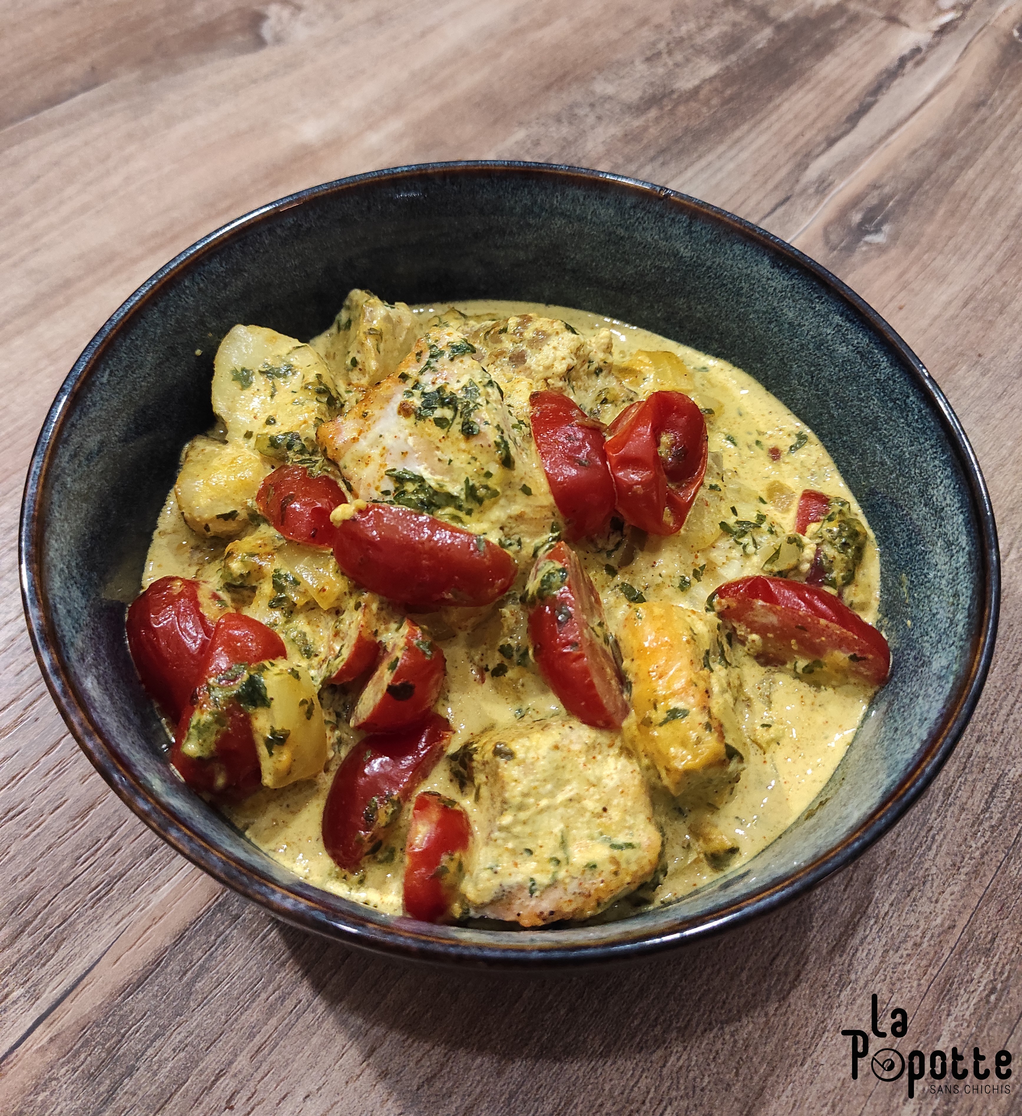 Poisson crémeux au curry