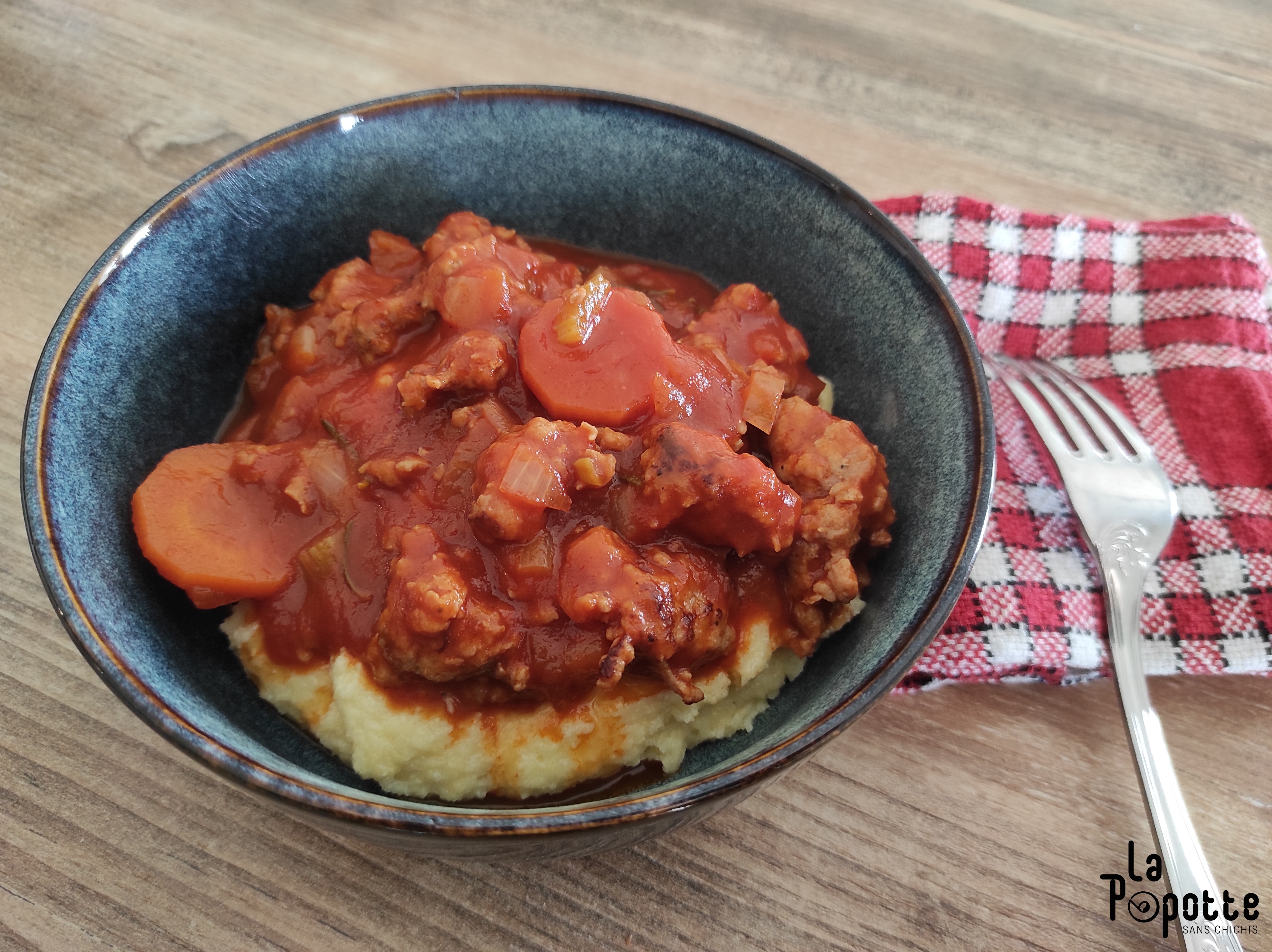 Polenta et ragù a la bolognese