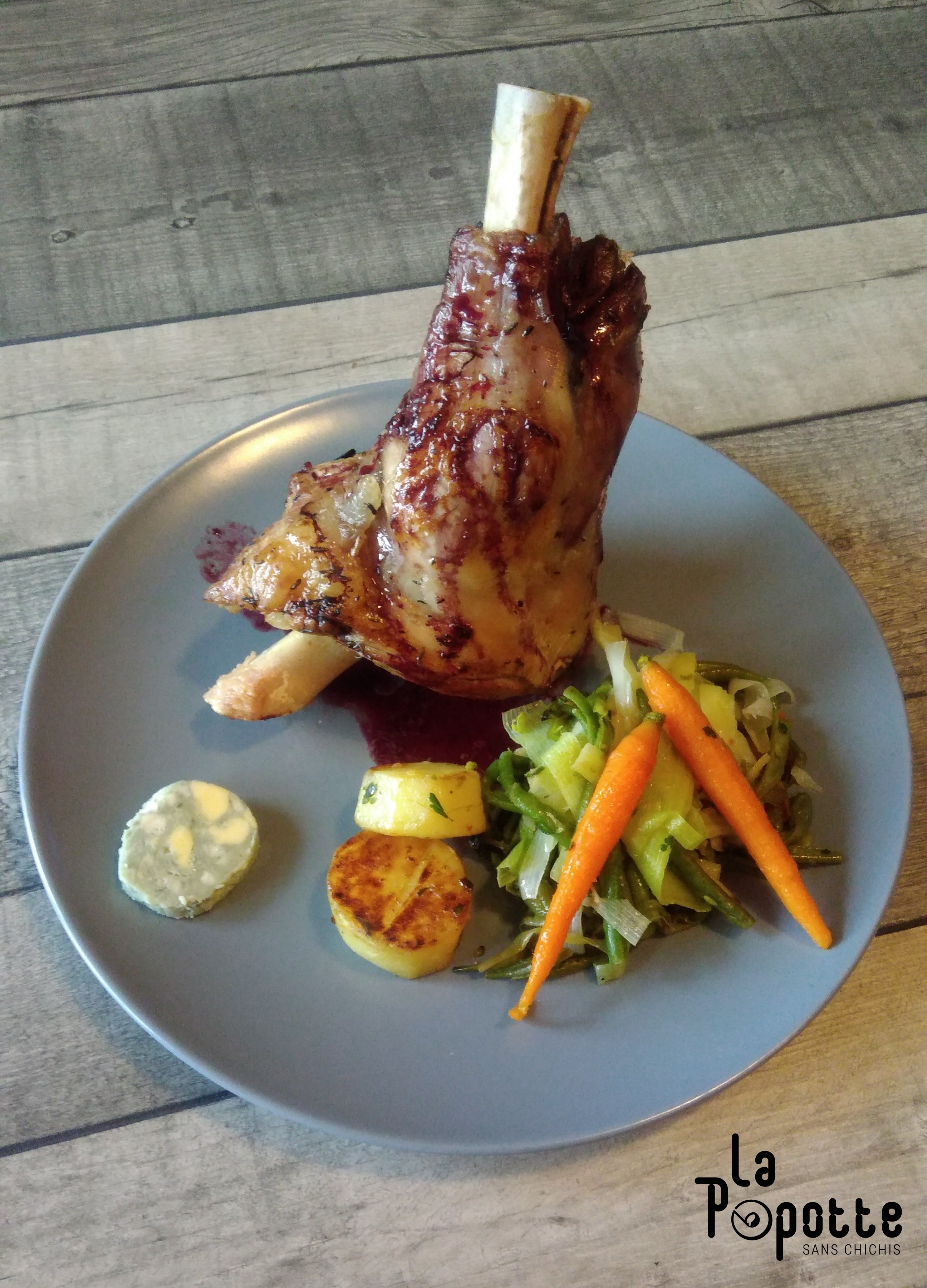 Souri d'agneau au beurre de roquefort