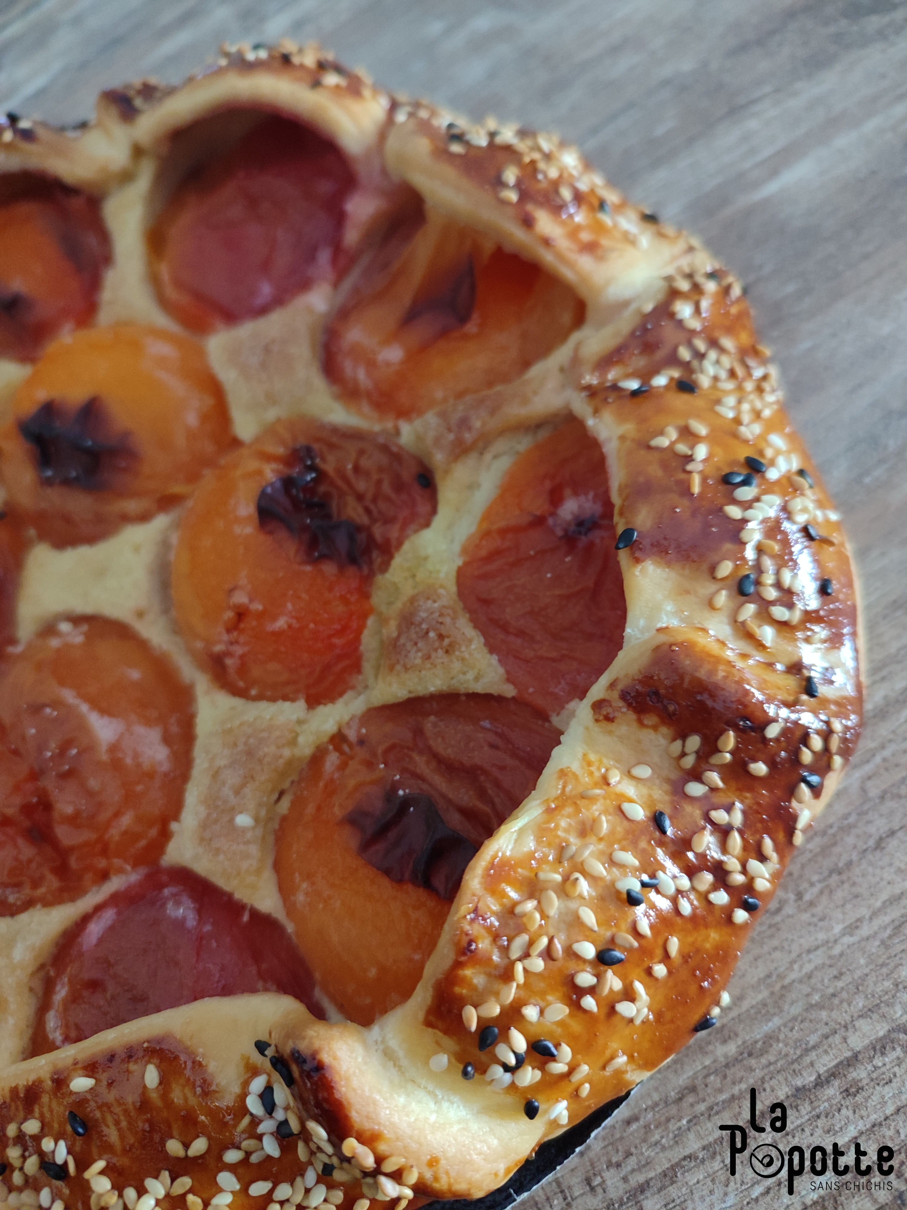 Tarte abricot frangipane sésame