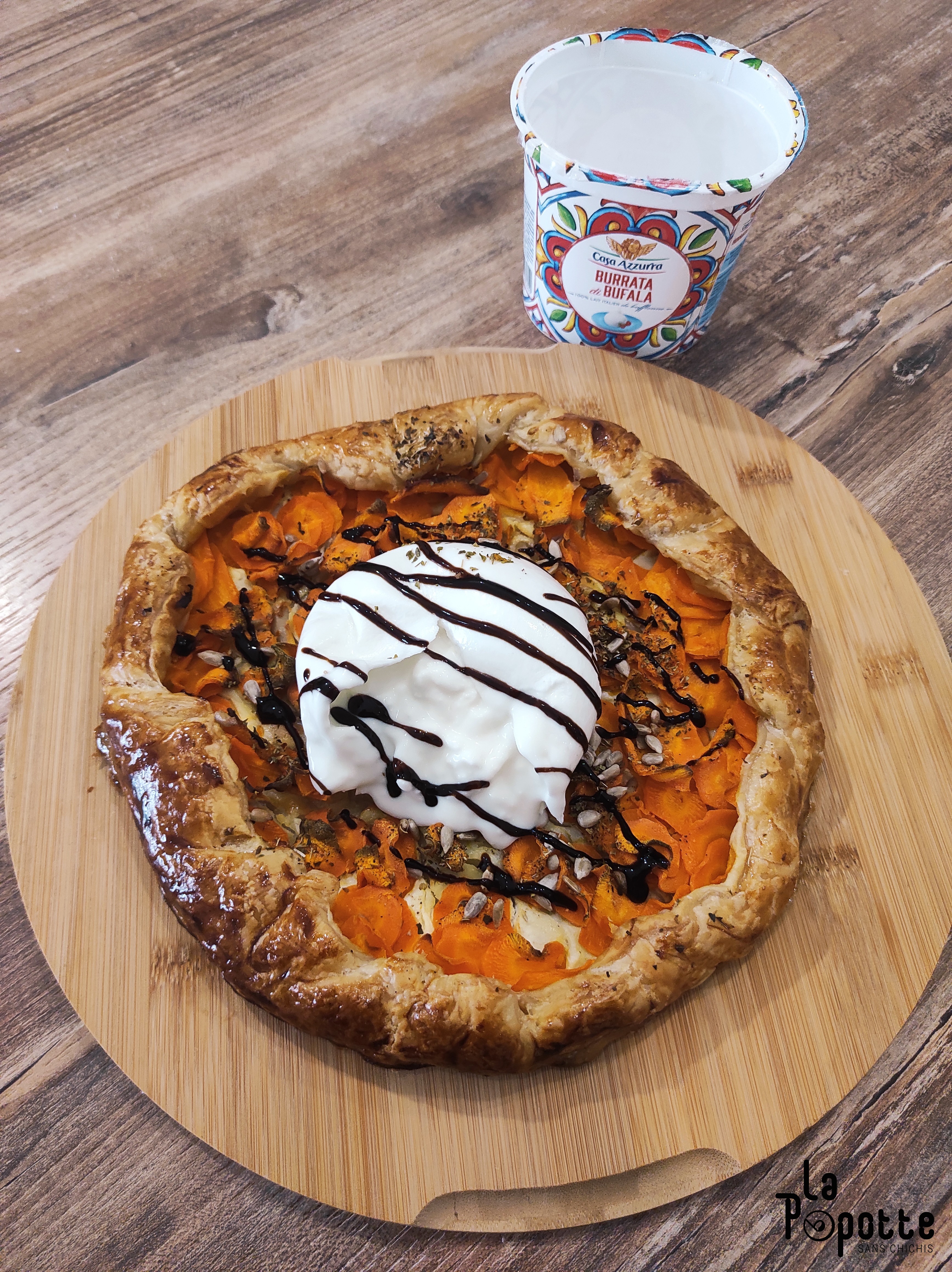 Tarte carotte burrata