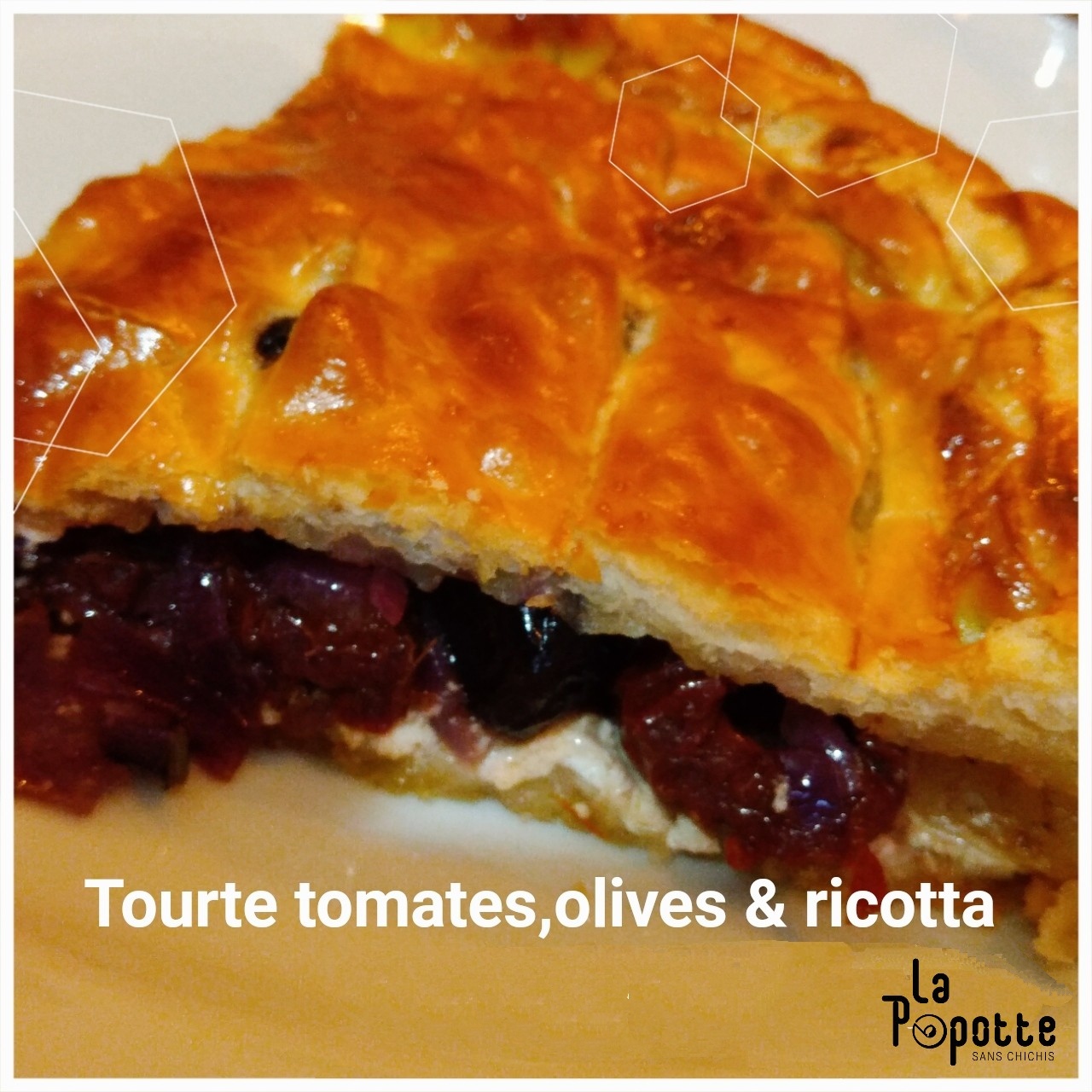 Tourte tomates olives et ricotta
