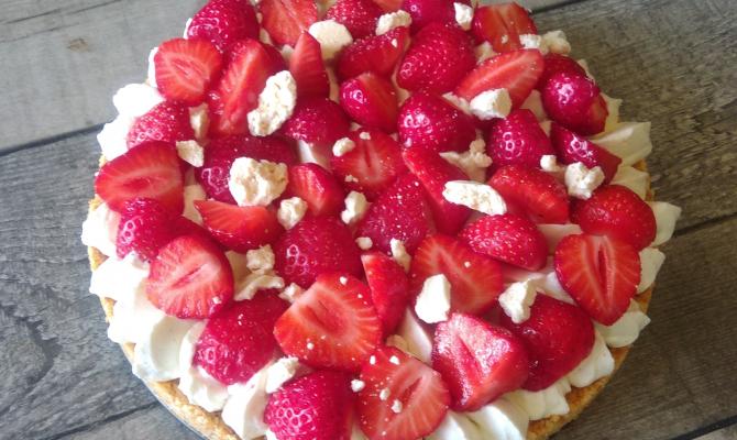 Tarte aux fraises sans cuisson...